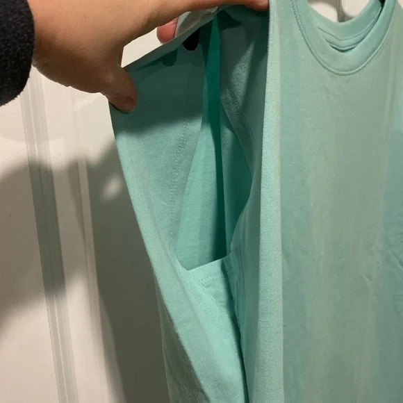 A New Day Sleeveless Tee Shirt Dress NWT Teal - Picture 6 of 11